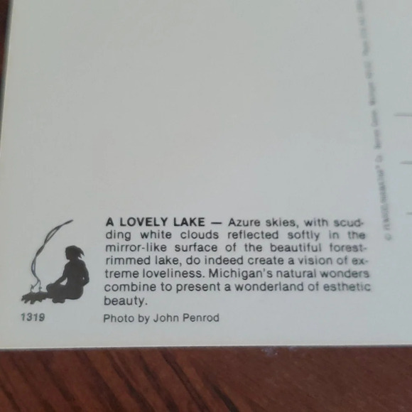 Postcard Lewiston, Michigan A Lovely Lake in Michigan's Natural Wonders - Picture 3 of 4